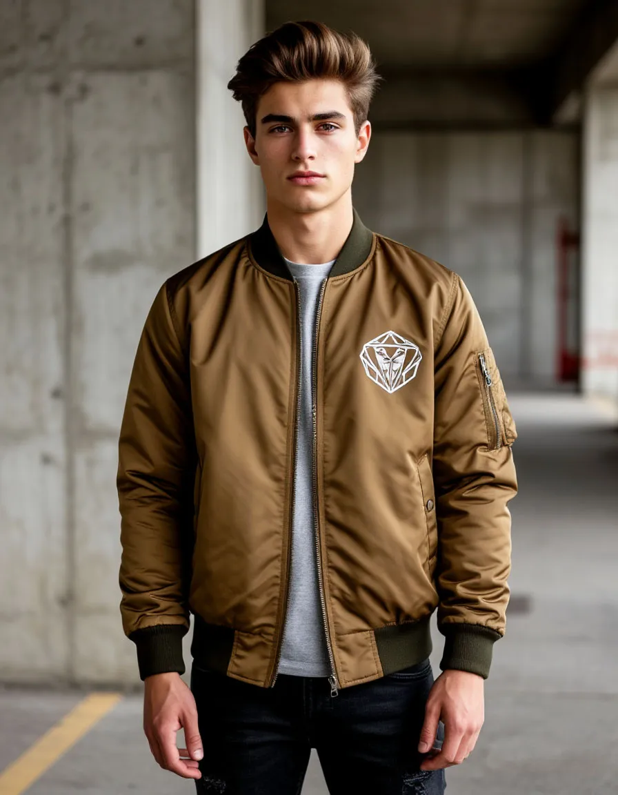 Куртка бомбер с логотипом Куртка бомбер с логотипом